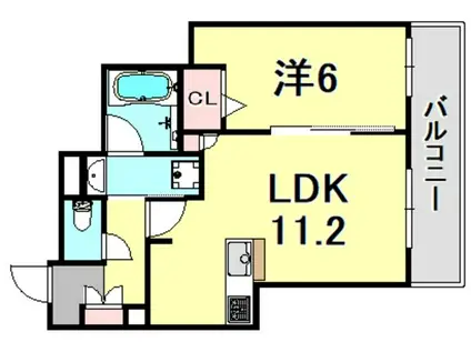AIRIS(1LDK/3階)の間取り写真