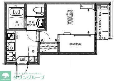 KEIAI RESIDENCE 北越谷IV(1K/2階)の間取り写真