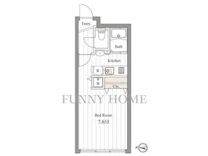 ZESTY桜新町(ワンルーム/3階)の間取り写真