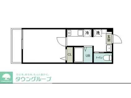 アベニ-ル(1K/2階)の間取り写真