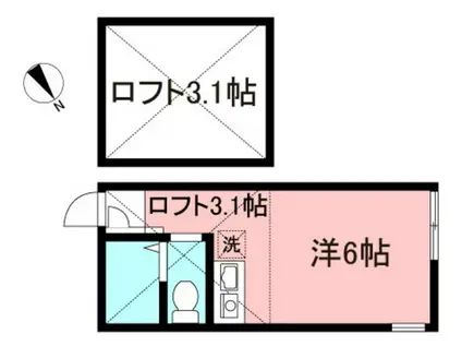 ユナイト大島ST.シルフィーの杜(ワンルーム/1階)の間取り写真