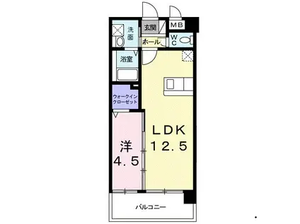 エストレーノ・サクラ(1LDK/3階)の間取り写真