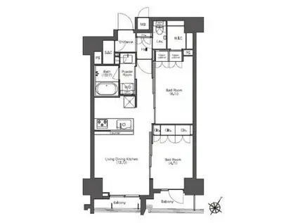 都営三田線 西巣鴨駅 徒歩6分 2階建 築22年(1K/1階)の間取り写真