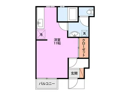 SAJA安江 ABC(1K/1階)の間取り写真