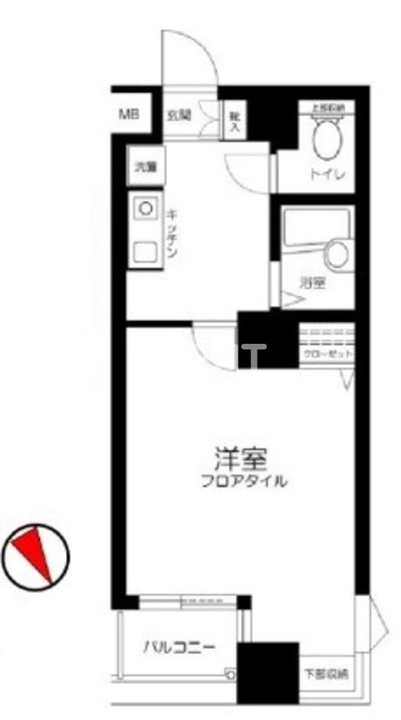 フォレストヒルズ小日向(1K/4階)の間取り写真
