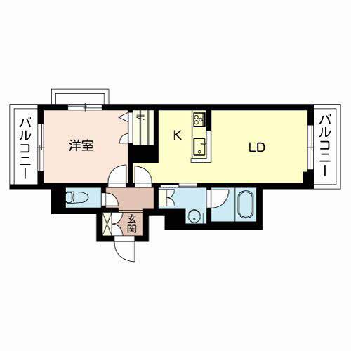 メゾン・ソラーレ(1LDK/3階)の間取り写真