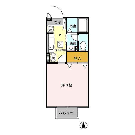 サニーコート村井(1K/1階)の間取り写真