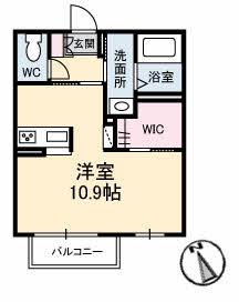 クラ一ションソフィア(ワンルーム/2階)の間取り写真