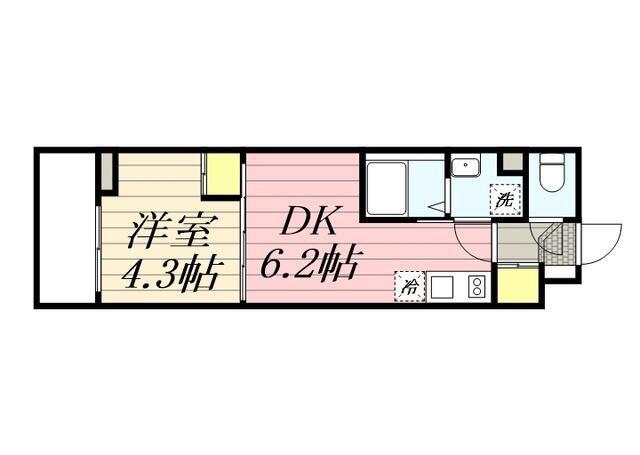 HF西巣鴨レジデンスII(1DK/2階)の間取り写真