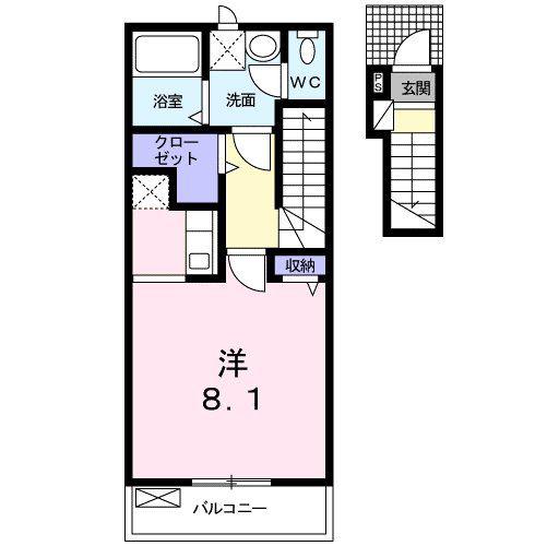シュティル森崎(ワンルーム/2階)の間取り写真