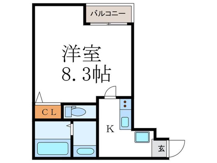 スプリングス壬生(1K/1階)の間取り写真