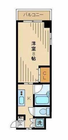 新氷五番館(1K/3階)の間取り写真