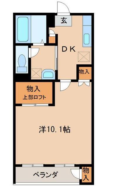 サバトハイム撫子(1K/1階)の間取り写真