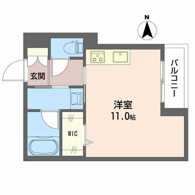 シャーメゾン月の杜(ワンルーム/4階)の間取り写真