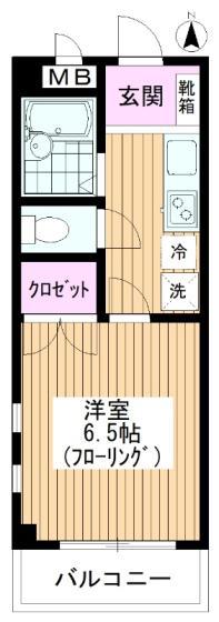 サニーガーデン(1K/2階)の間取り写真