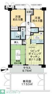 ライオンズマンション吉祥寺南(3LDK/1階)の間取り写真