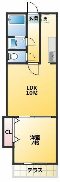 ウインベル巣鴨(1LDK/1階)の間取り写真