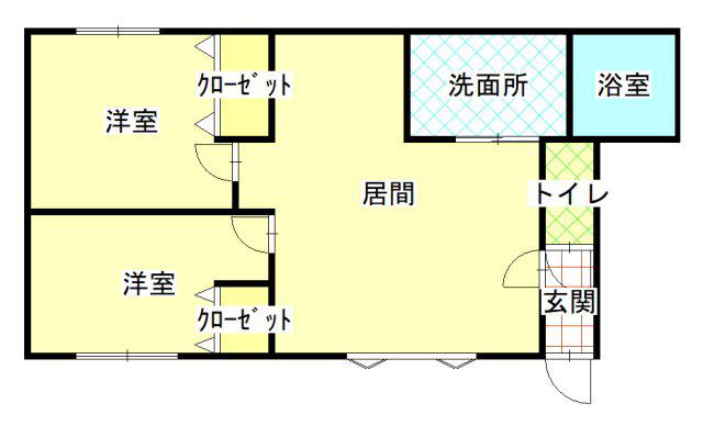 DIO II(2LDK/1階)の間取り写真