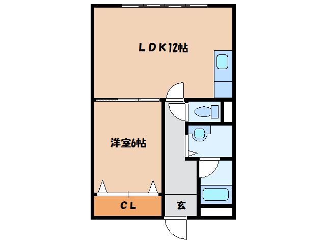 リヴェール杉並(1LDK/1階)の間取り写真
