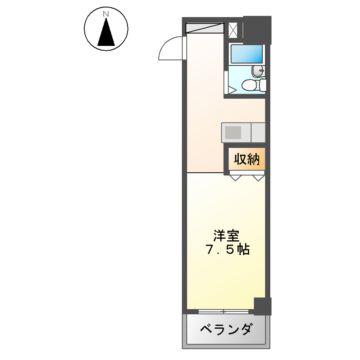ジョイフル名古屋駅前(1K/5階)の間取り写真