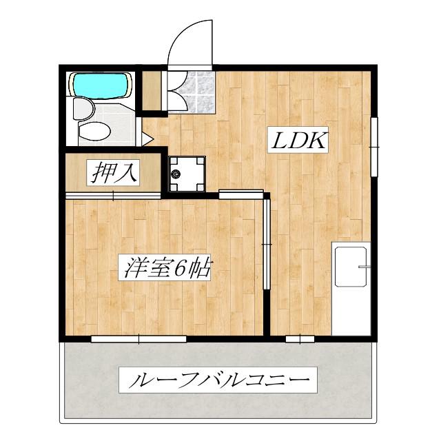 マンシオン・ロレーヌ(1LDK/3階)の間取り写真