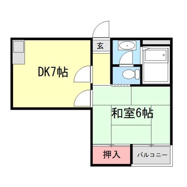 ウィステリア墨江(1DK/4階)の間取り写真