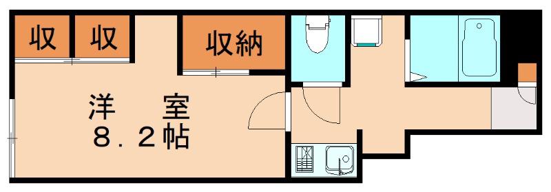 レオパレスKATAHARA(1K/1階)の間取り写真