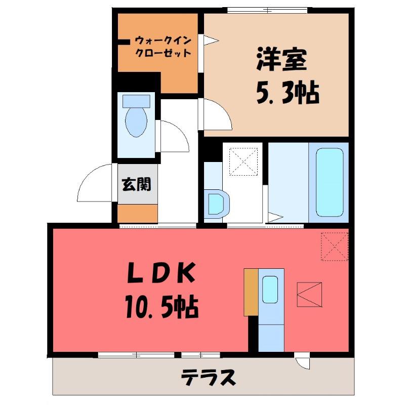 カインドネスハート(1LDK/1階)の間取り写真