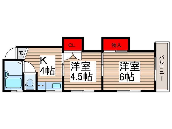 第二永島ビル(2K/3階)の間取り写真