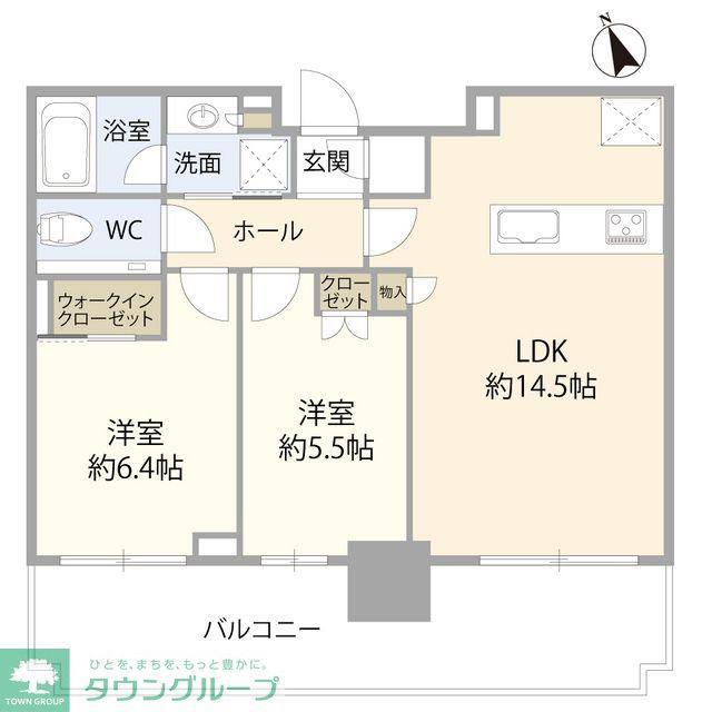 アトラス北千住(2LDK/8階)の間取り写真