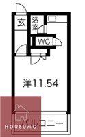 HS FLATS(1K/5階)の間取り写真