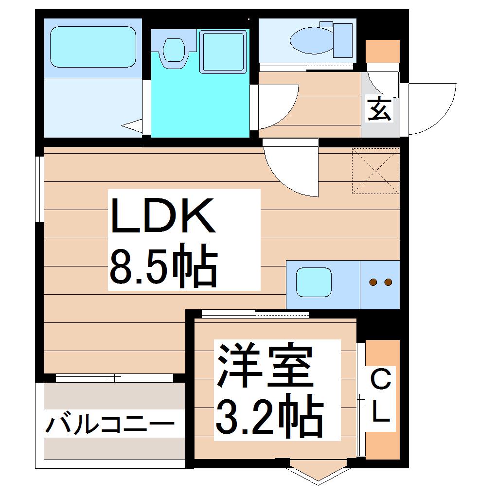 REGALEST SENDAI(1LDK/1階)の間取り写真