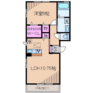 エトワールII(1LDK/3階)の間取り写真