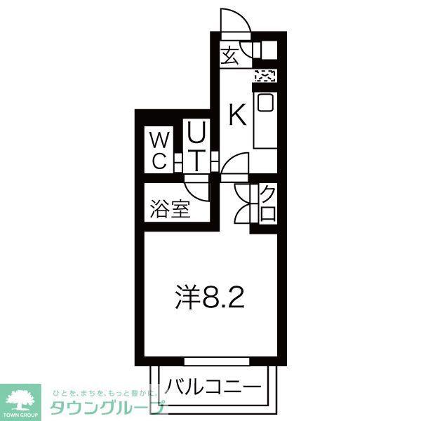 シティライフ今池(1K/8階)の間取り写真
