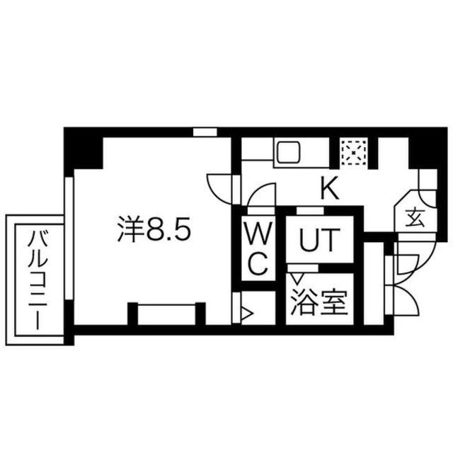 エヌエムスワサント(1K/2階)の間取り写真
