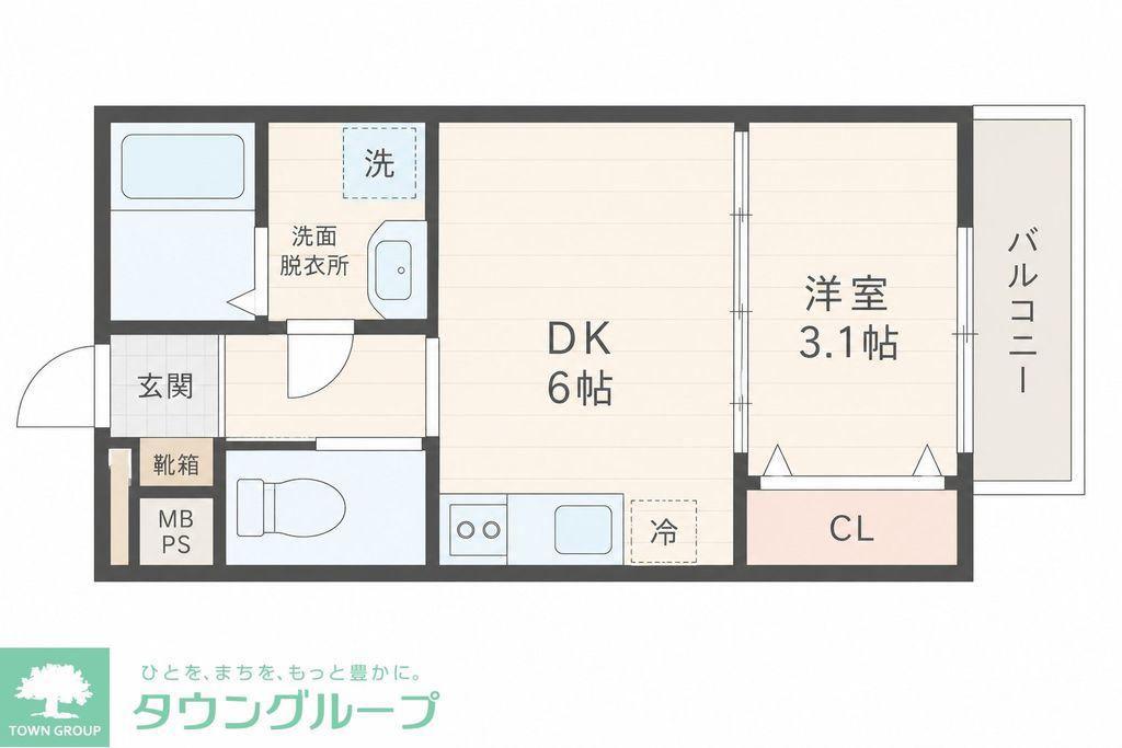 LEJADE(1DK/3階)の間取り写真