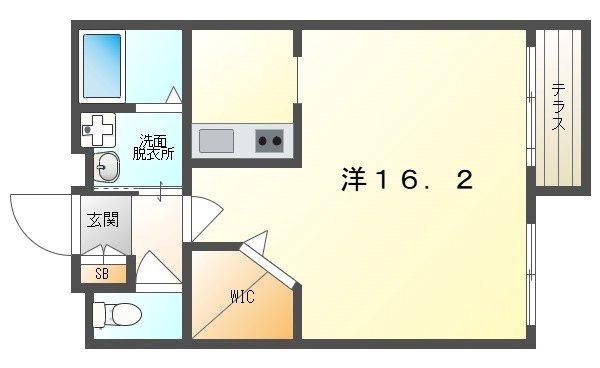 マメゾンMDS(ワンルーム/1階)の間取り写真