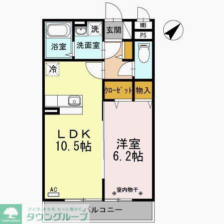 グランペール豊洲(1LDK/1階)の間取り写真
