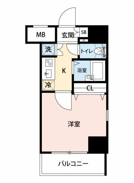 マイナビSTAYプレミール西五反田スカイコートヴィーダ五反田ウエスト(1K/10階)の間取り写真
