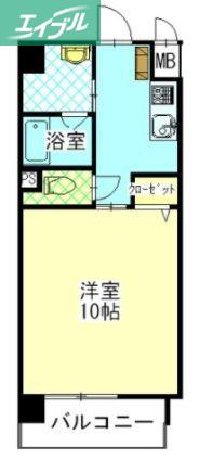 柳町Aマンション(1K/7階)の間取り写真