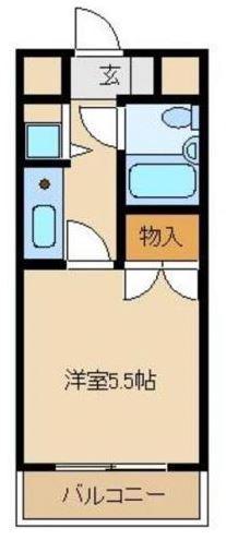 マイルストン東久留米(1K/5階)の間取り写真