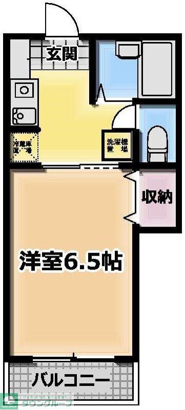 THE・CORE(1K/1階)の間取り写真