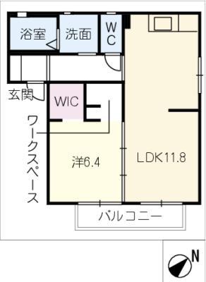 コーポ春風IV(1LDK/2階)の間取り写真
