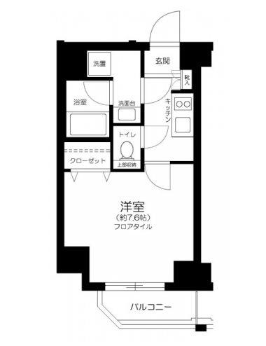グラントゥルース本郷(1K/4階)の間取り写真