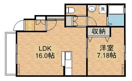 プチロジェ清原台I(1LDK/1階)の間取り写真