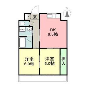 アールズコート(2LDK/4階)の間取り写真