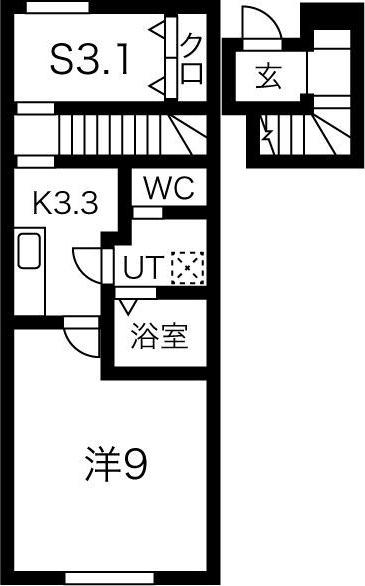 LEBEL VIER(1K/2階)の間取り写真