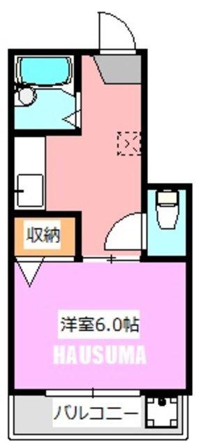 スタジオTK1(1K/2階)の間取り写真