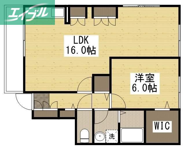 メゾンブルーム(1LDK/1階)の間取り写真