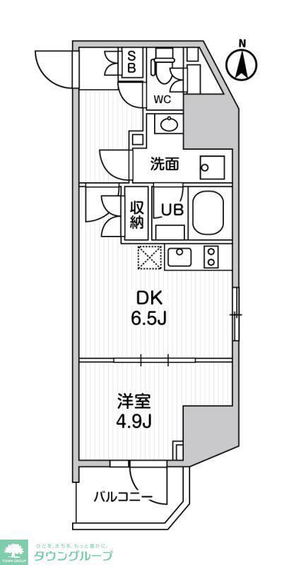 ALTERNA亀戸III(1DK/10階)の間取り写真